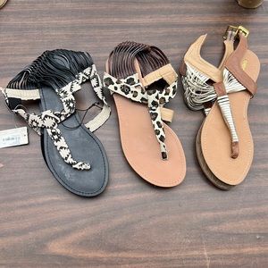 3 pairs of forever 21 sandals